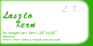 laszlo kern business card